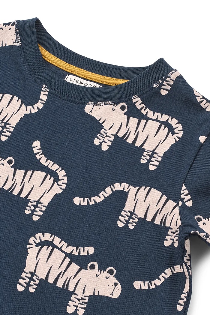 Chłopiec Liewood T-shirt dziecięcy Francis Printed SS T-shirt LW21023.9BY2 granatowy