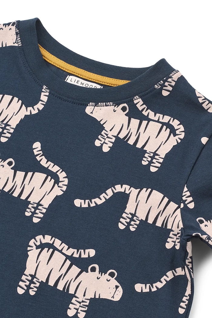 Chłopiec Liewood T-shirt dziecięcy Francis Printed SS T-shirt LW21023.9BY2 granatowy