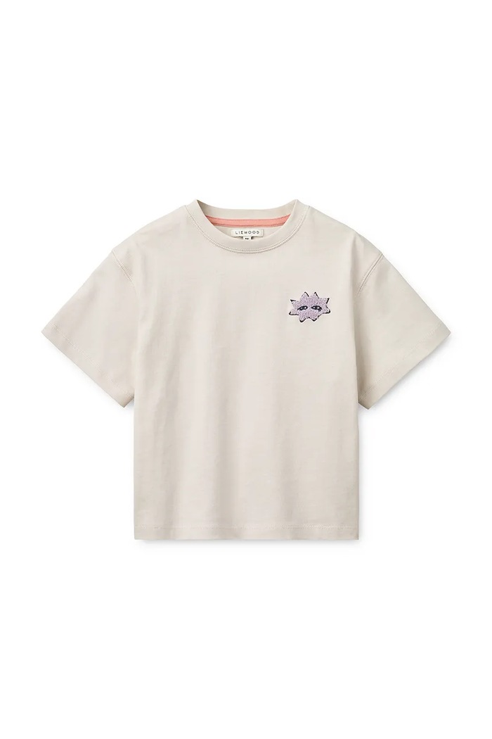 Liewood t-shirt παιδικό βαμβακερό Tyler Placement SS T-shirt LW20637.9BY2 μπεζ AW26
