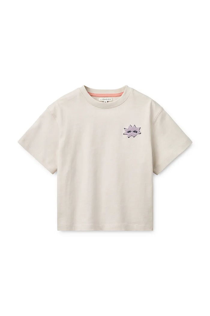 Liewood t-shirt παιδικό βαμβακερό Tyler Placement SS T-shirt LW20637.9BY2 μπεζ AW26