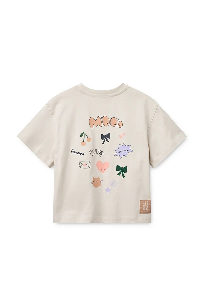 Αγορίστικα Liewood t-shirt παιδικό βαμβακερό Tyler Placement SS T-shirt LW20637.9BY2 μπεζ