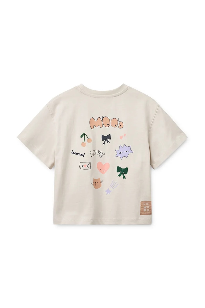 Αγορίστικα Liewood t-shirt παιδικό βαμβακερό Tyler Placement SS T-shirt LW20637.9BY2 μπεζ