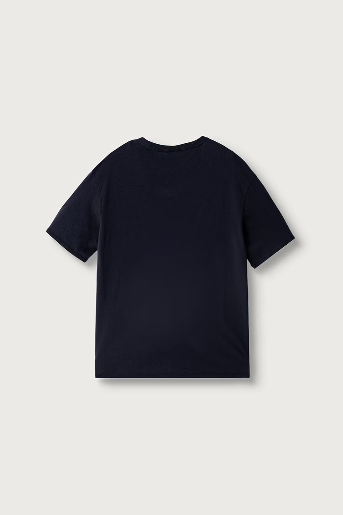 Napapijri T-shirt dziecięcy bawełniany S-NEW BOX LOGO SS NP0A4IFY1761.134.172 granatowy AW26