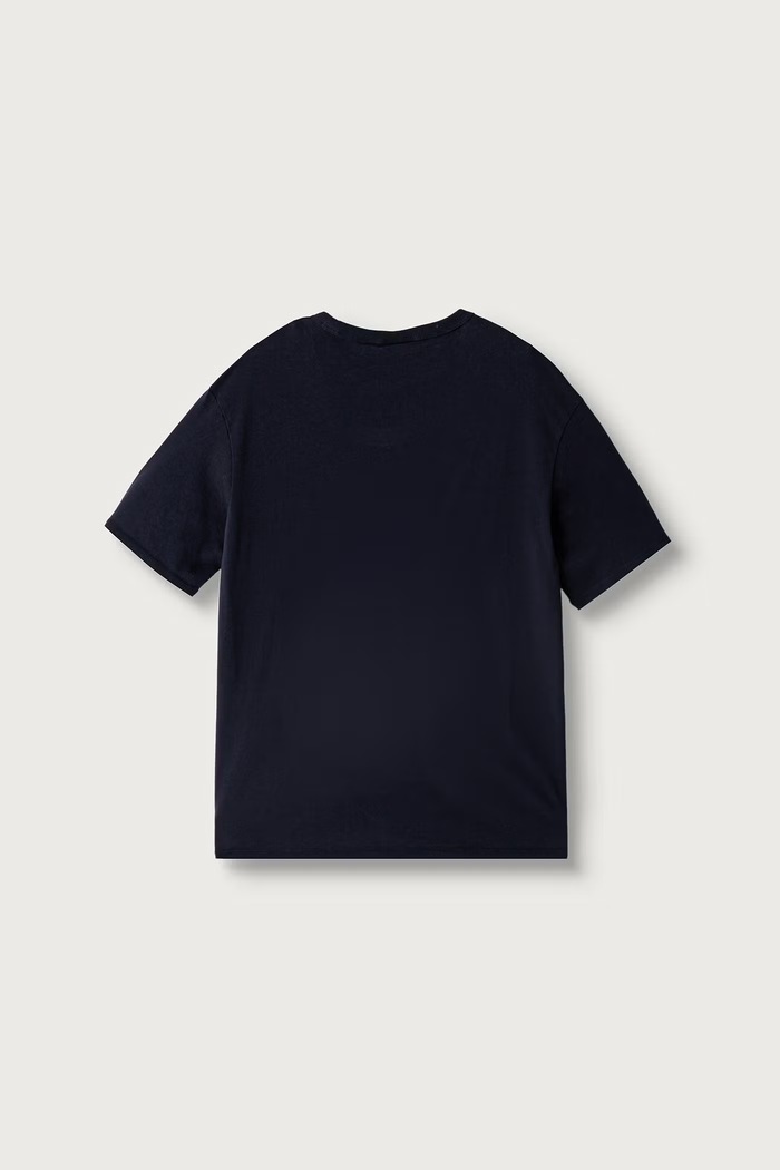 Napapijri T-shirt dziecięcy bawełniany S-NEW BOX LOGO SS NP0A4IFY1761.122.128 granatowy AW26
