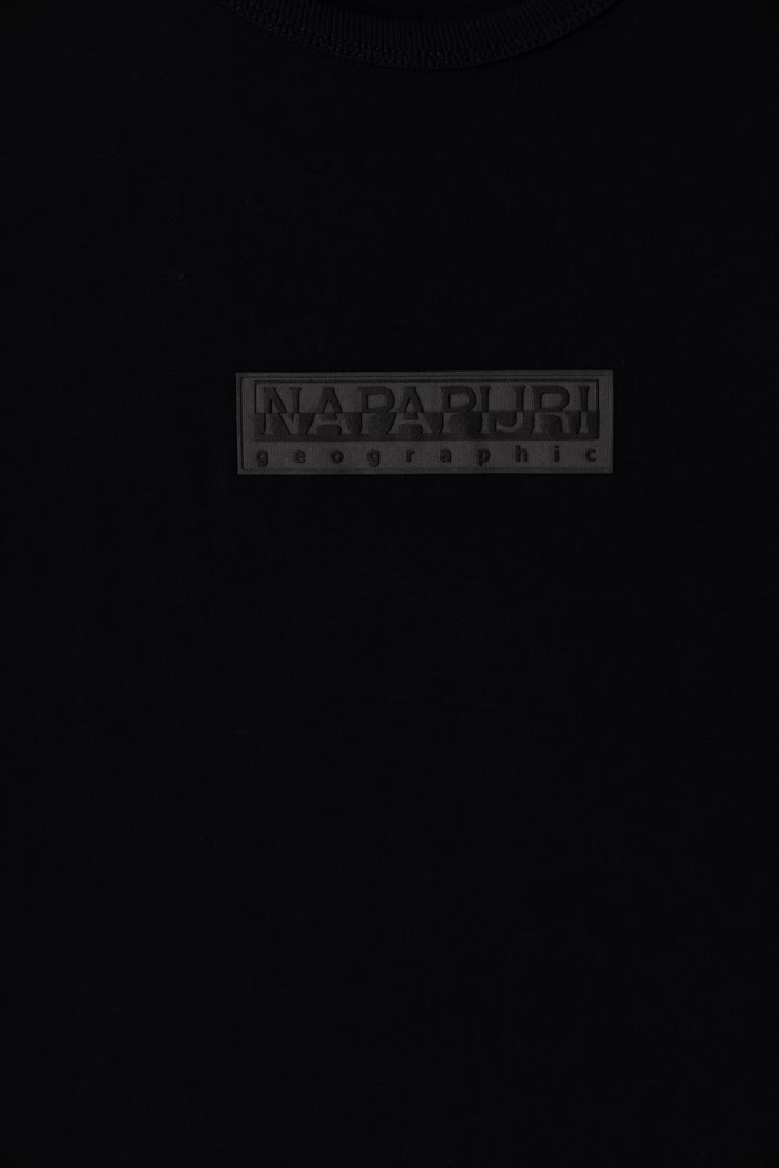 Chłopiec Napapijri T-shirt dziecięcy bawełniany S-NEW BOX LOGO SS NP0A4IFY9411.134.172 granatowy