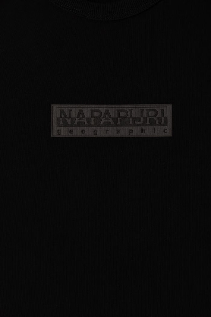 Chłopiec Napapijri T-shirt dziecięcy bawełniany S-NEW BOX LOGO SS NP0A4IFY9411.122.128 granatowy