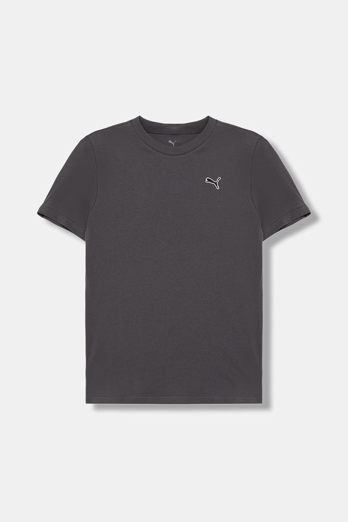 Puma T-shirt basic dziecięcy z bawełną CLS BADGE Cat Tee szary 694700