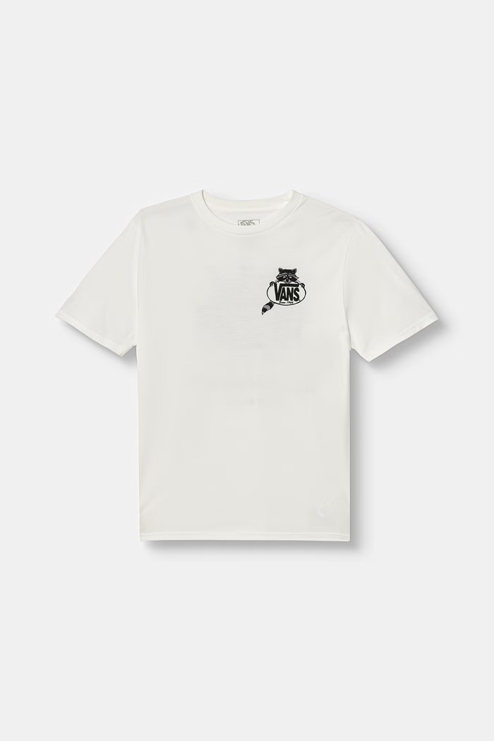 Vans T-shirt dziecięcy bawełniany Dumpster VN000XBQWHT1 biały AW26