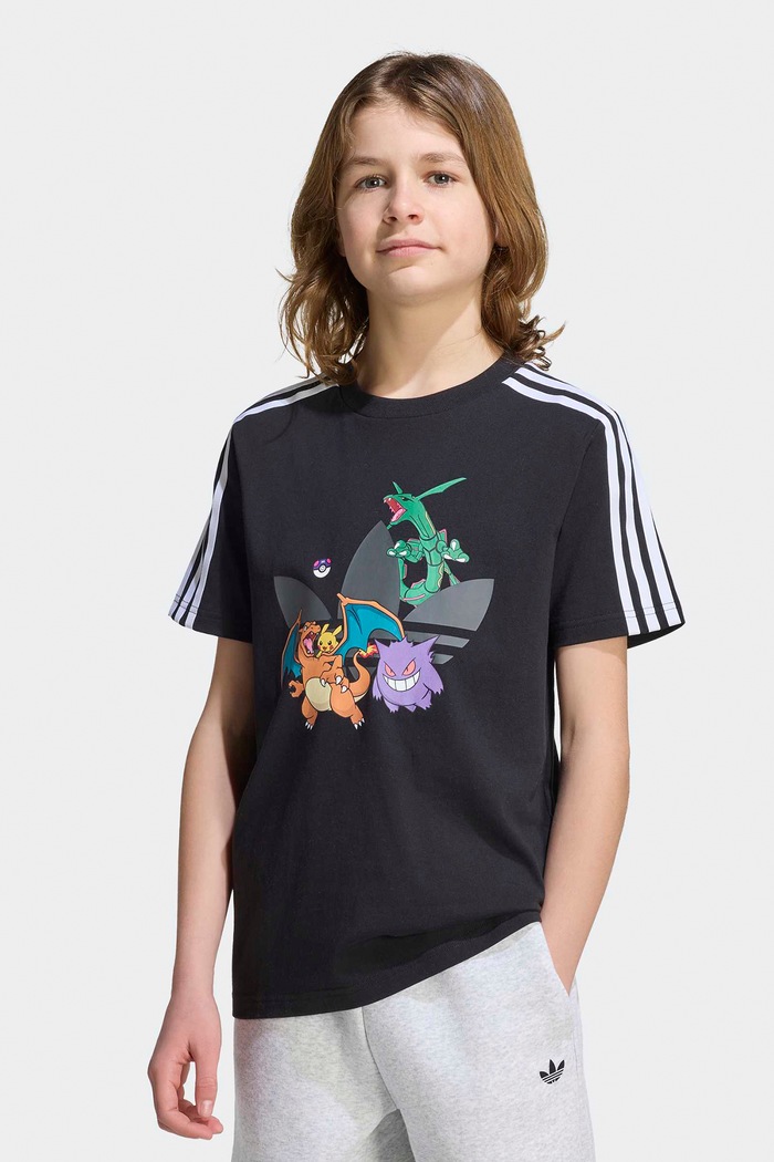 T-shirt παιδικό βαμβακερό POKEMON adidas Originals KS7108 μαύρο