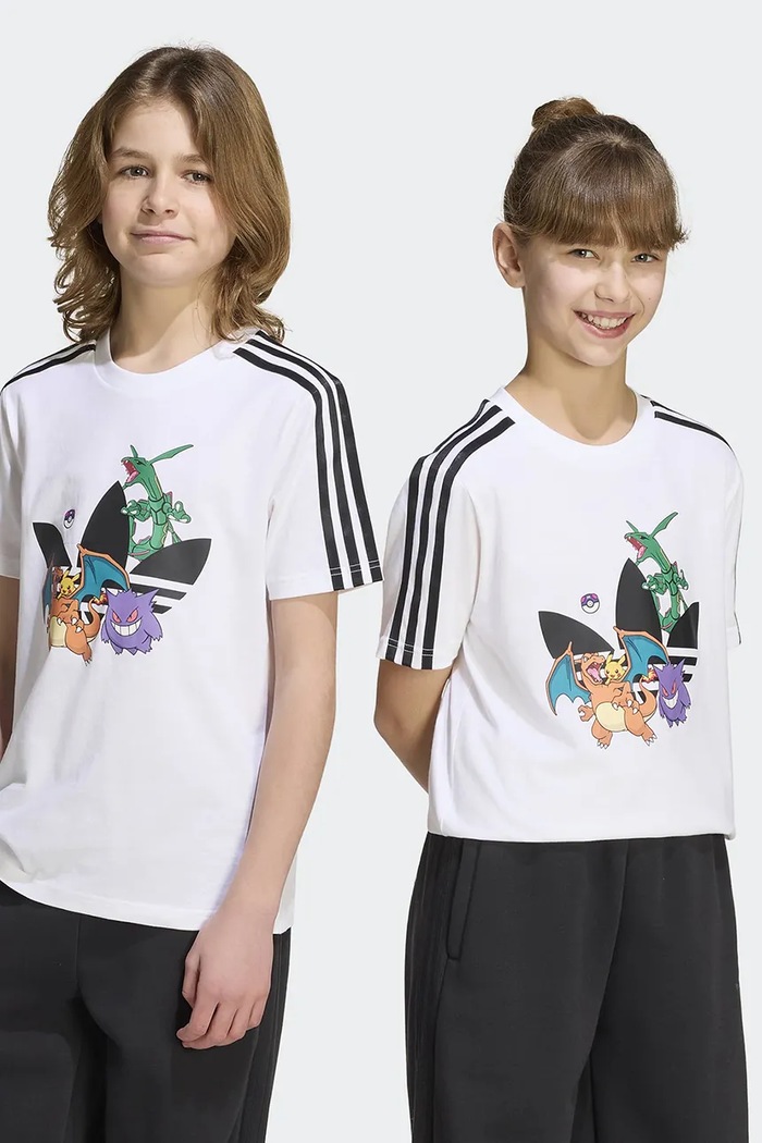 adidas Originals Kratka majica otroška bombažna POKEMON bela KR4701