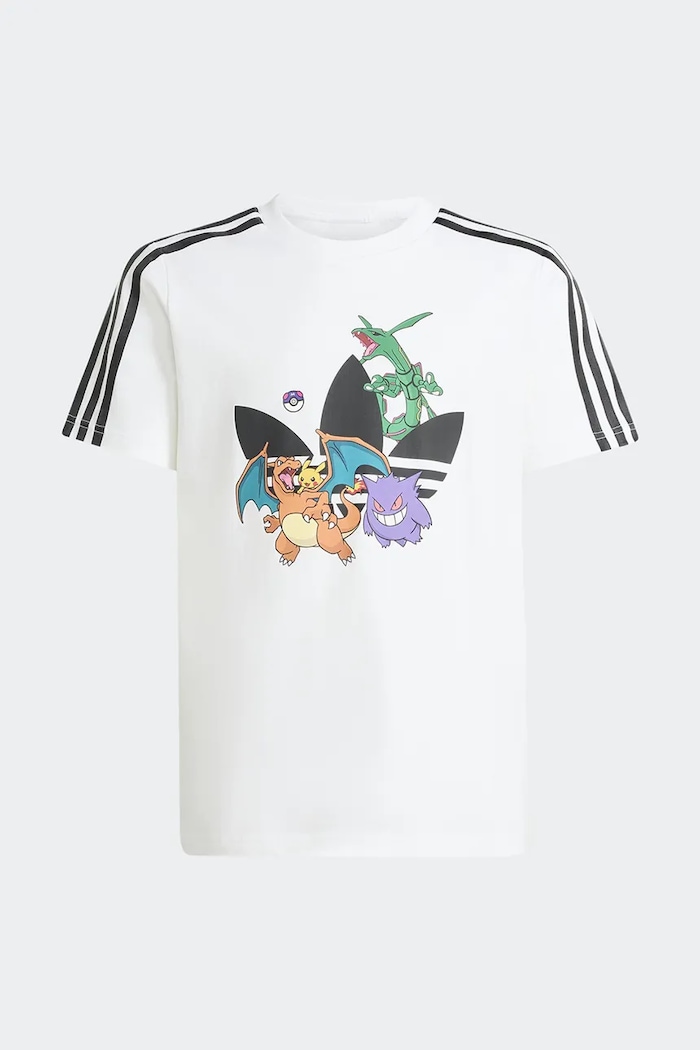 adidas Originals Tričko detské bavlnené POKEMON KR4701 biela AW26