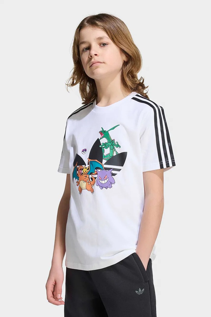 Tričko detské bavlnené POKEMON adidas Originals KR4701 biela