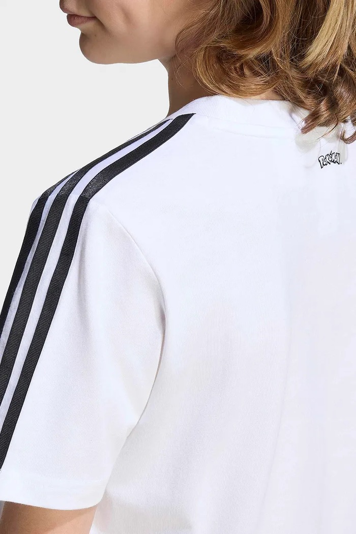 Kratka majica otroška bombažna POKEMON adidas Originals KR4701 bela