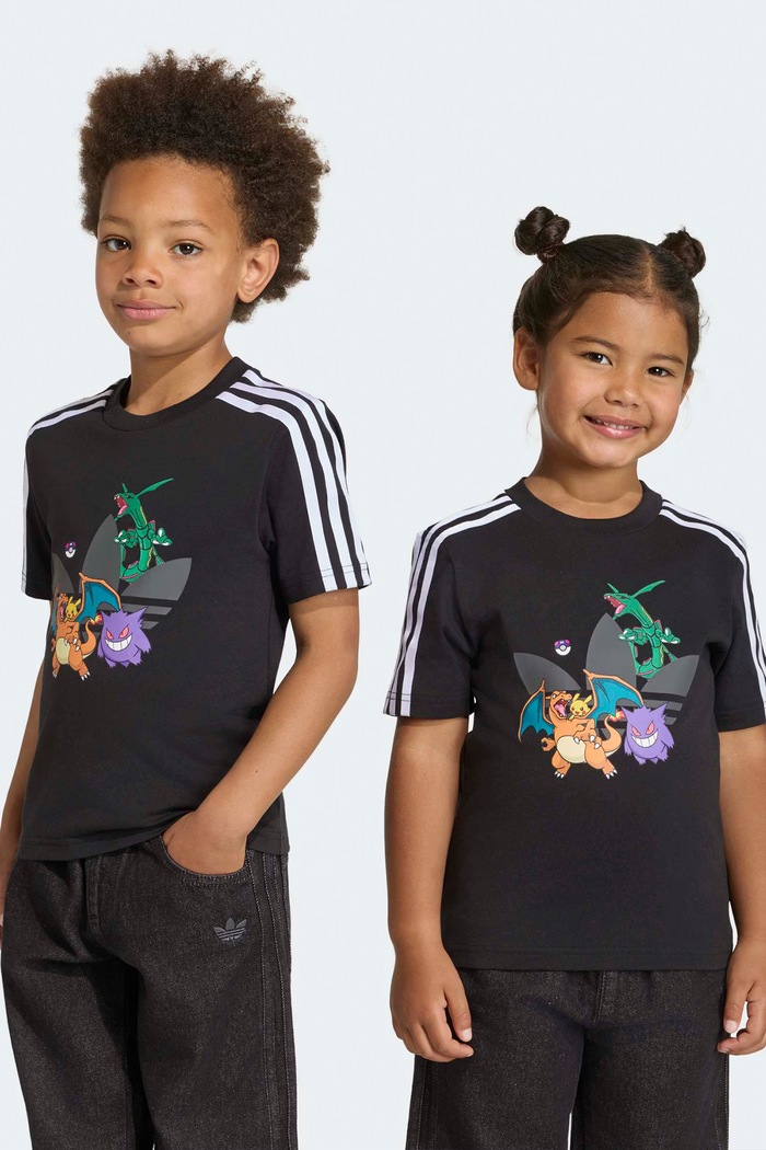 adidas Originals T-shirt παιδικό βαμβακερό POKEMON μαύρο KS7093