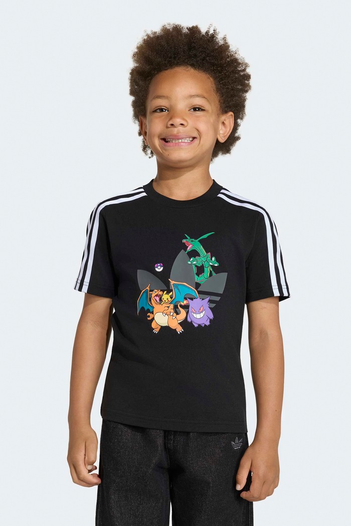 T-shirt παιδικό βαμβακερό POKEMON adidas Originals KS7093 μαύρο