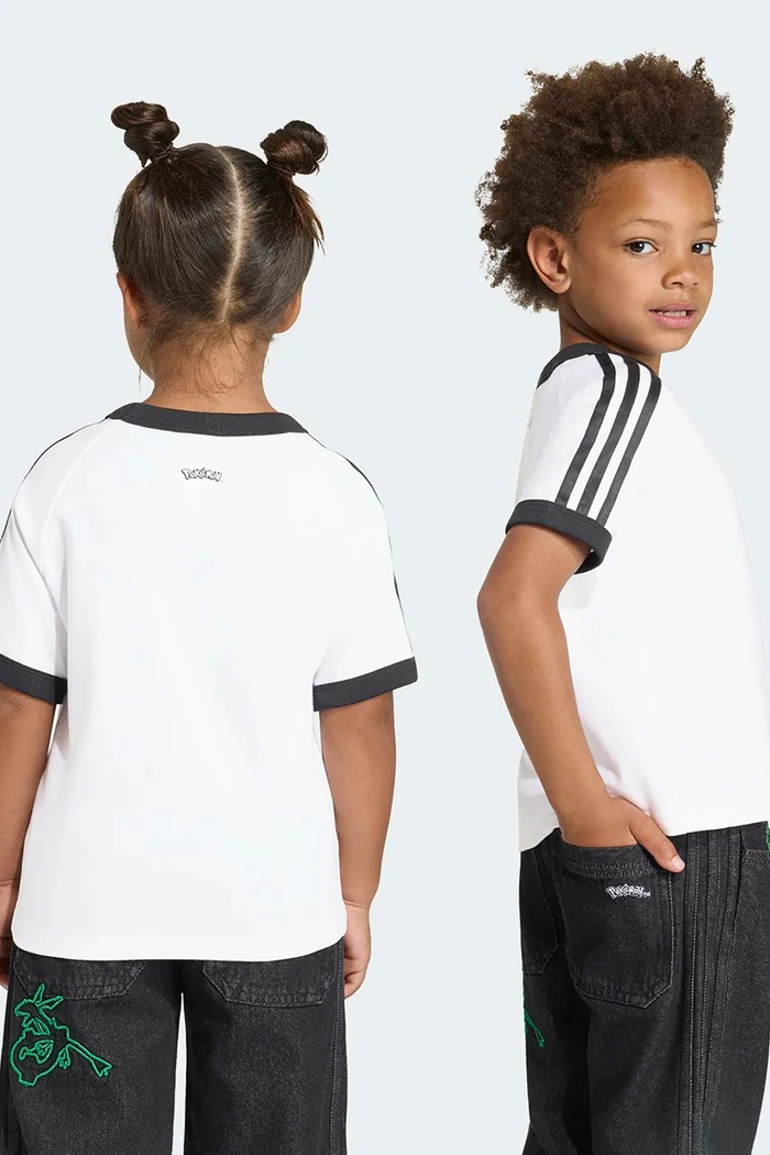 Dječaci adidas Originals Majica za djecu od pamuka POKEMON KR4690 bijela
