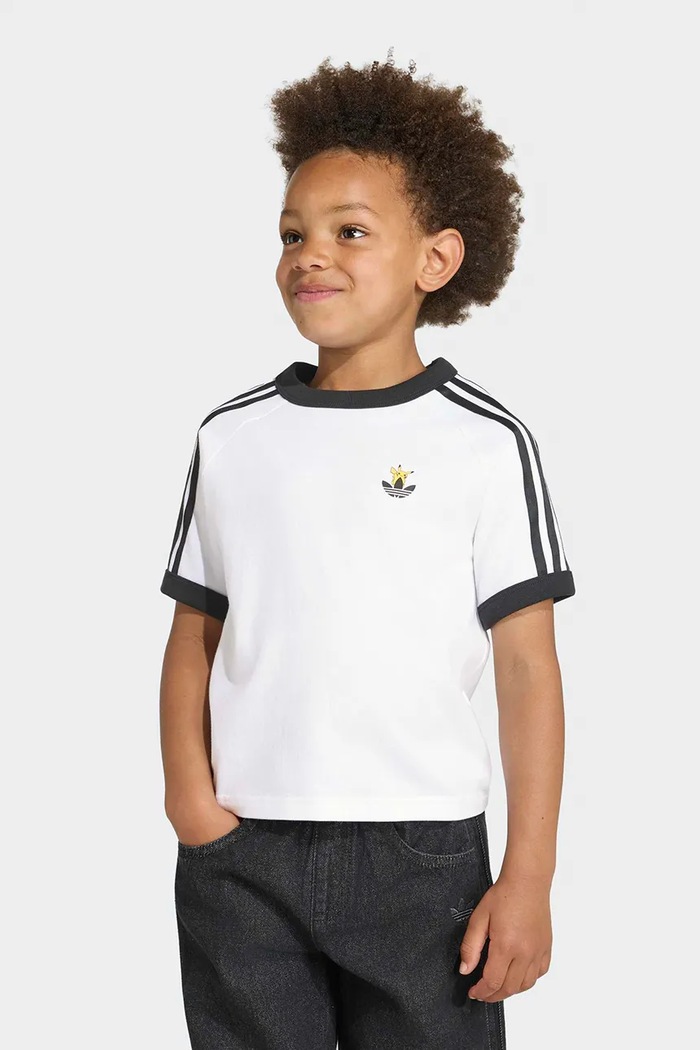 Majica za djecu od pamuka POKEMON adidas Originals KR4690 bijela