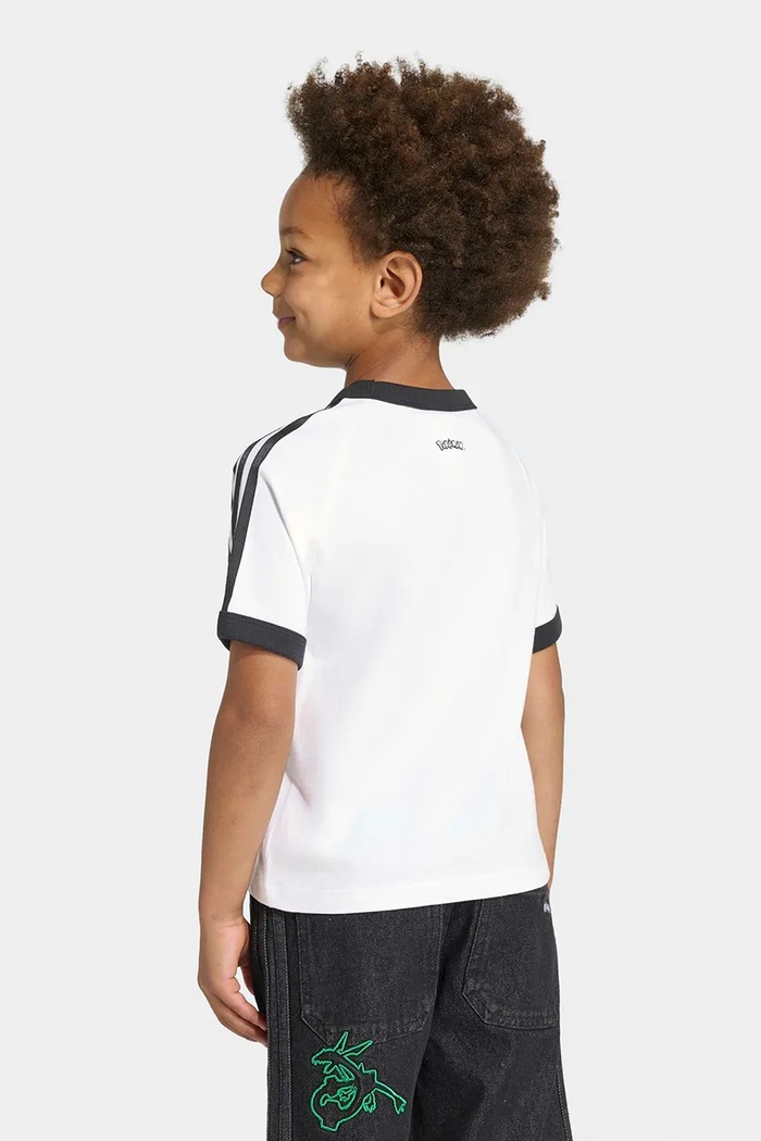 Majica za djecu od pamuka POKEMON adidas Originals bijela KR4690