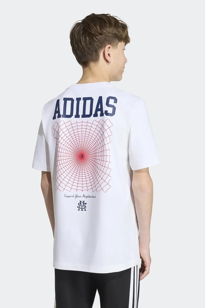 adidas tričko detské bavlnené s elastanom MARVEL SPIDER-MAN KS3959 biela