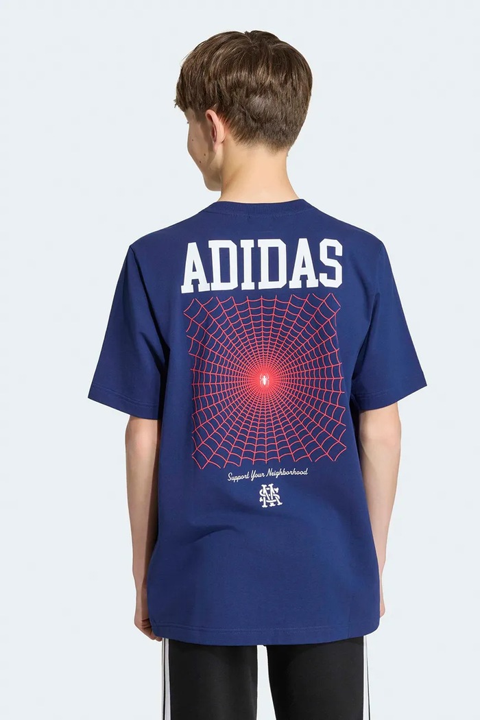 Tričko detské s bavlnou MARVEL SPIDER-MAN adidas modrá KS3960