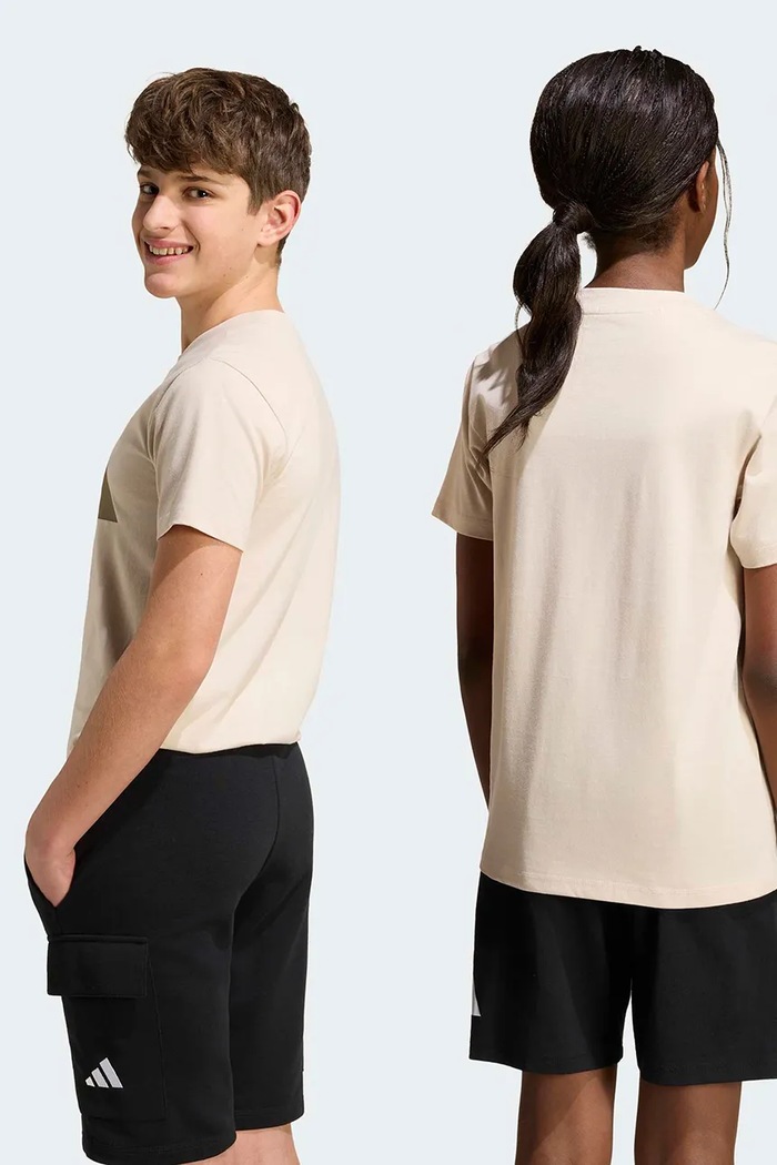Αγορίστικα adidas T-shirt παιδικό βαμβακερό KR1645 μπεζ
