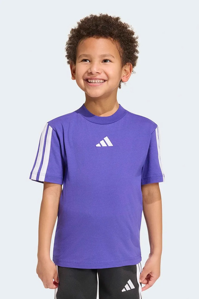 T-shirt παιδικό βαμβακερό adidas KR9256 μωβ