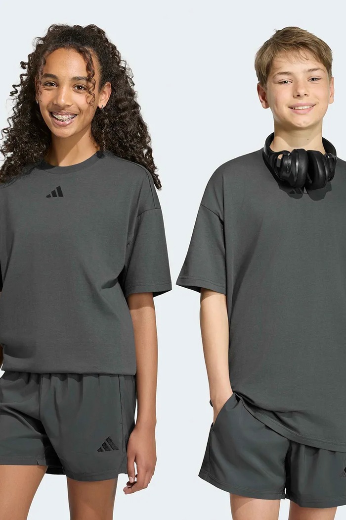 adidas t-shirt παιδικό βαμβακερό μαύρο KR1545