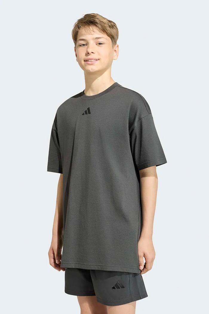 adidas t-shirt παιδικό βαμβακερό μαύρο KR1545