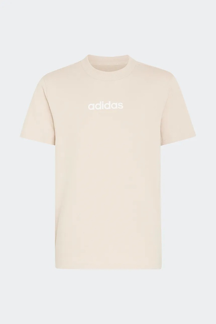 adidas T-shirt dziecięcy bawełniany KT3362 beżowy AW26