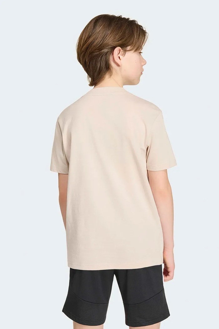 adidas T-shirt dziecięcy bawełniany KT3362 beżowy