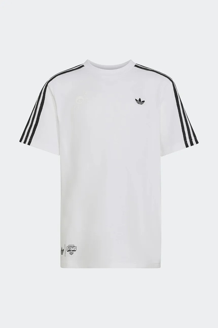 adidas Originals bezšvové tričko detské bavlnené KW0651 biela AW26