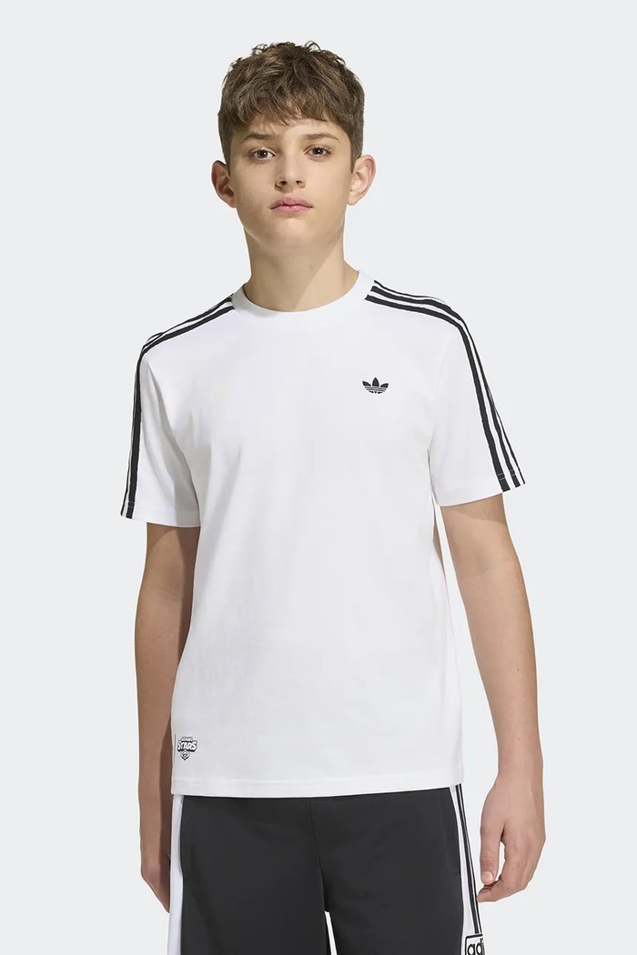 adidas Originals bezšvové tričko detské bavlnené biela KW0651