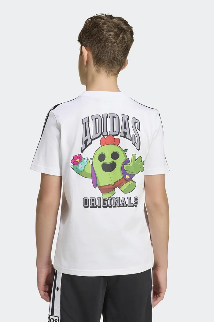 adidas Originals bezšvové tričko detské bavlnené KW0651 biela
