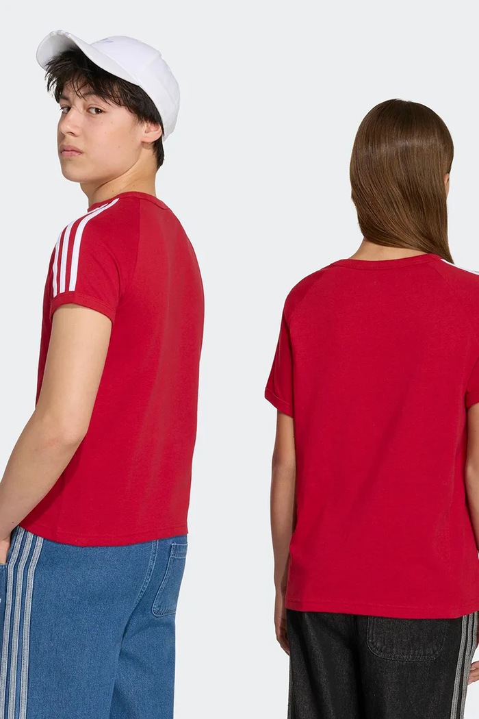 Κοριτσίστικα adidas Originals t-shirt παιδικό βαμβακερό HZ6671 κόκκινο