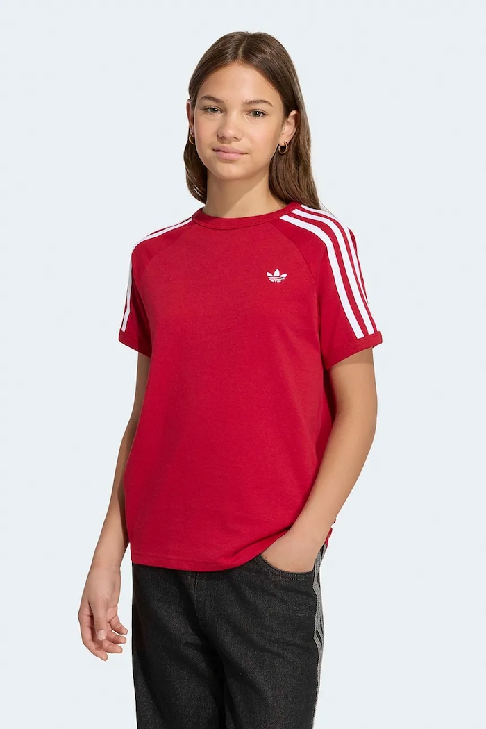 adidas Originals t-shirt παιδικό βαμβακερό κόκκινο HZ6671
