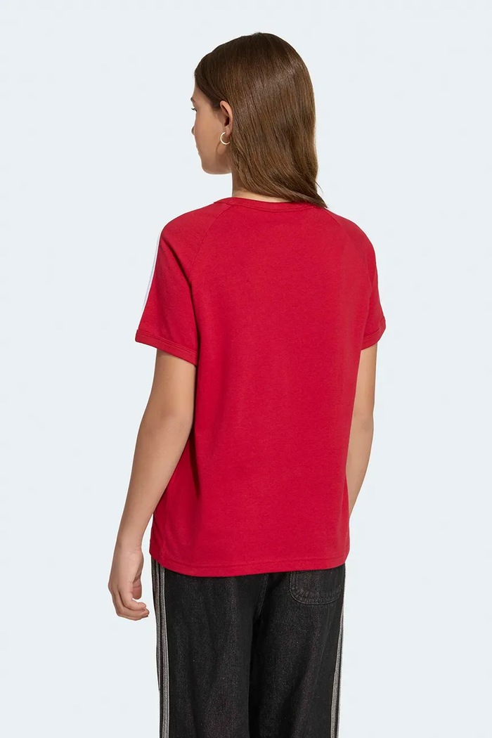 adidas Originals t-shirt παιδικό βαμβακερό HZ6671 κόκκινο