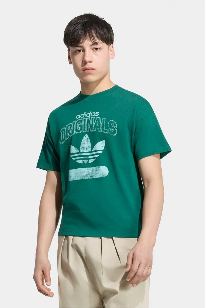 adidas Originals tričko detské bavlnené zelená KH0719