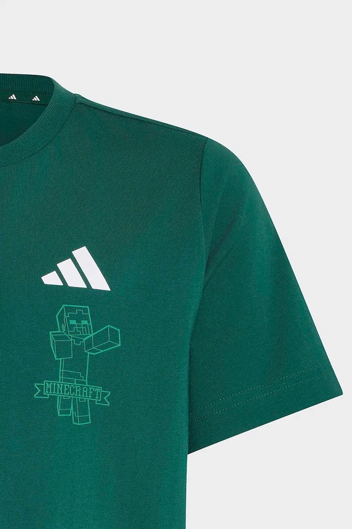 adidas T-shirt dziecięcy bawełniany MINECRAFT zielony KS9030