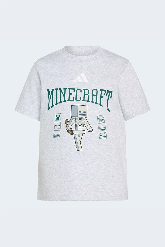 adidas tričko detské bavlnené MINECRAFT KS9033 sivá AW26