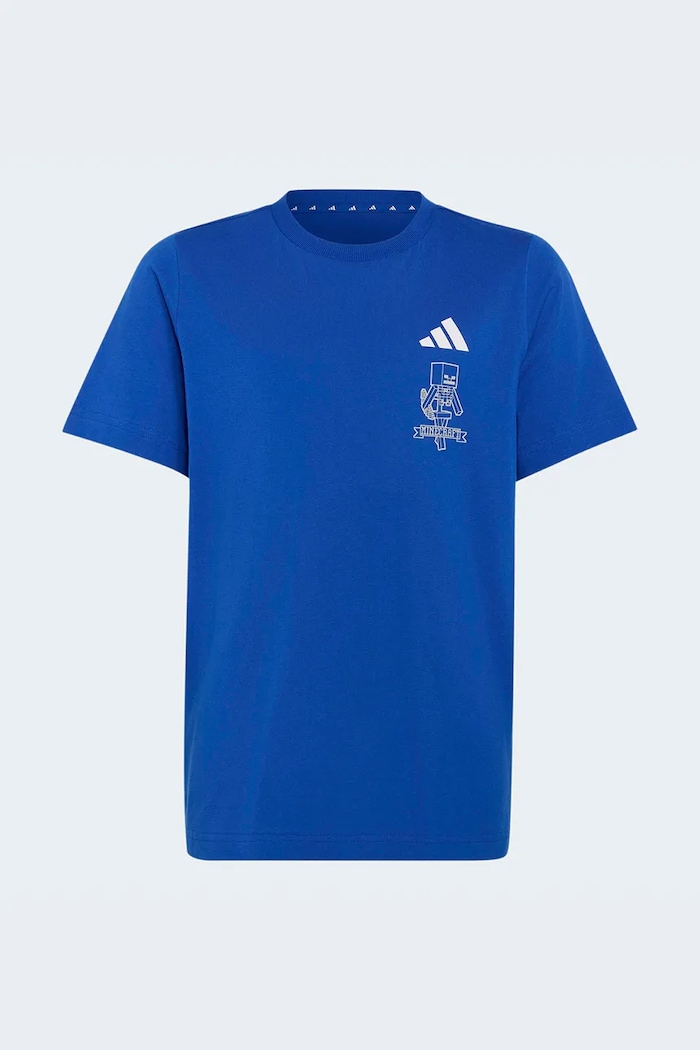 adidas t-shirt παιδικό βαμβακερό MINECRAFT KH3201 μπλε AW26