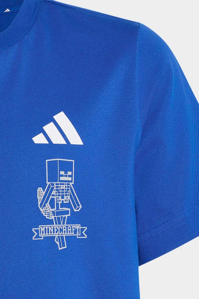 adidas t-shirt παιδικό βαμβακερό MINECRAFT μπλε KH3201