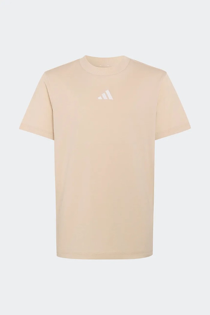 adidas T-shirt dziecięcy bawełniany beżowy KR1540