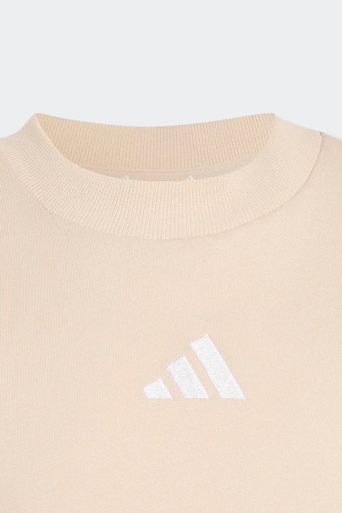 adidas T-shirt dziecięcy bawełniany beżowy KR1540