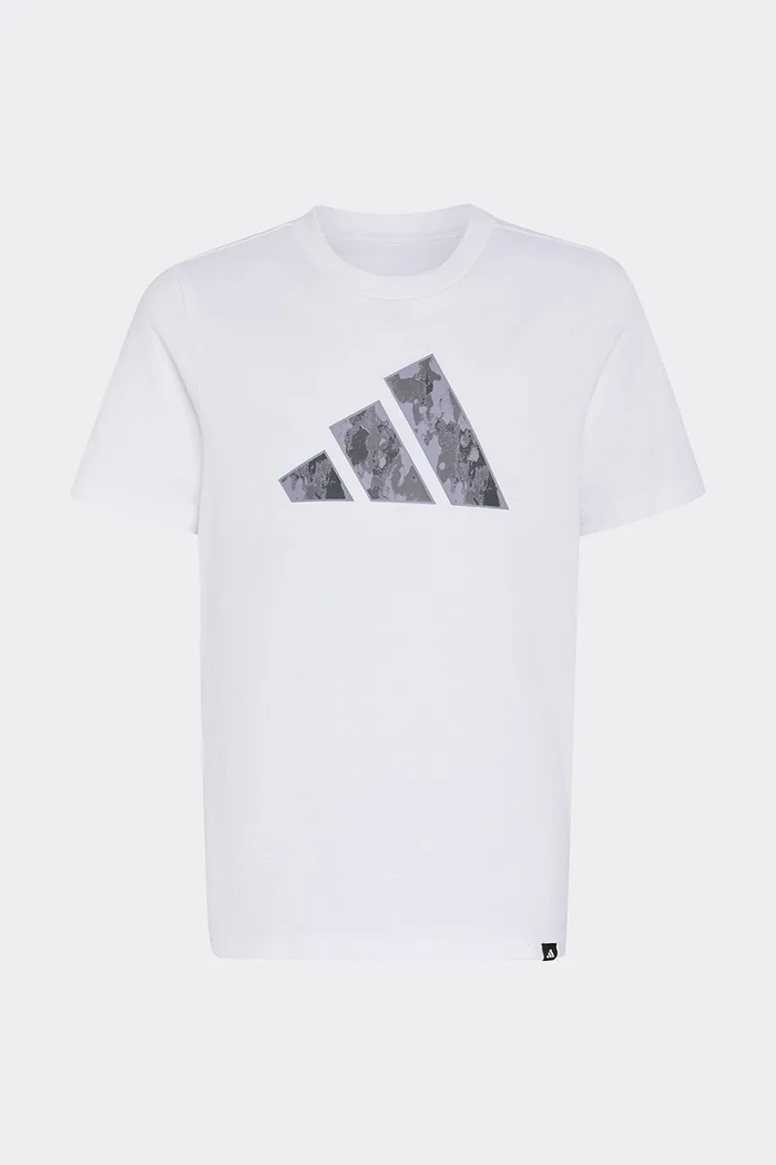 adidas T-shirt dziecięcy bawełniany KQ7015 biały AW26