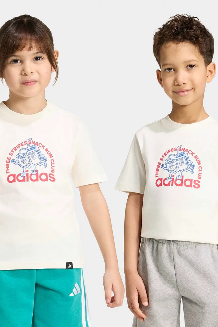 Adidas T-shirt παιδικό βαμβακερό μπεζ KE1619