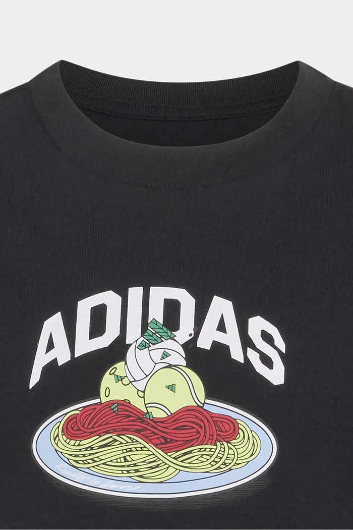 Chłopiec adidas T-shirt dziecięcy bawełniany KE1613 czarny