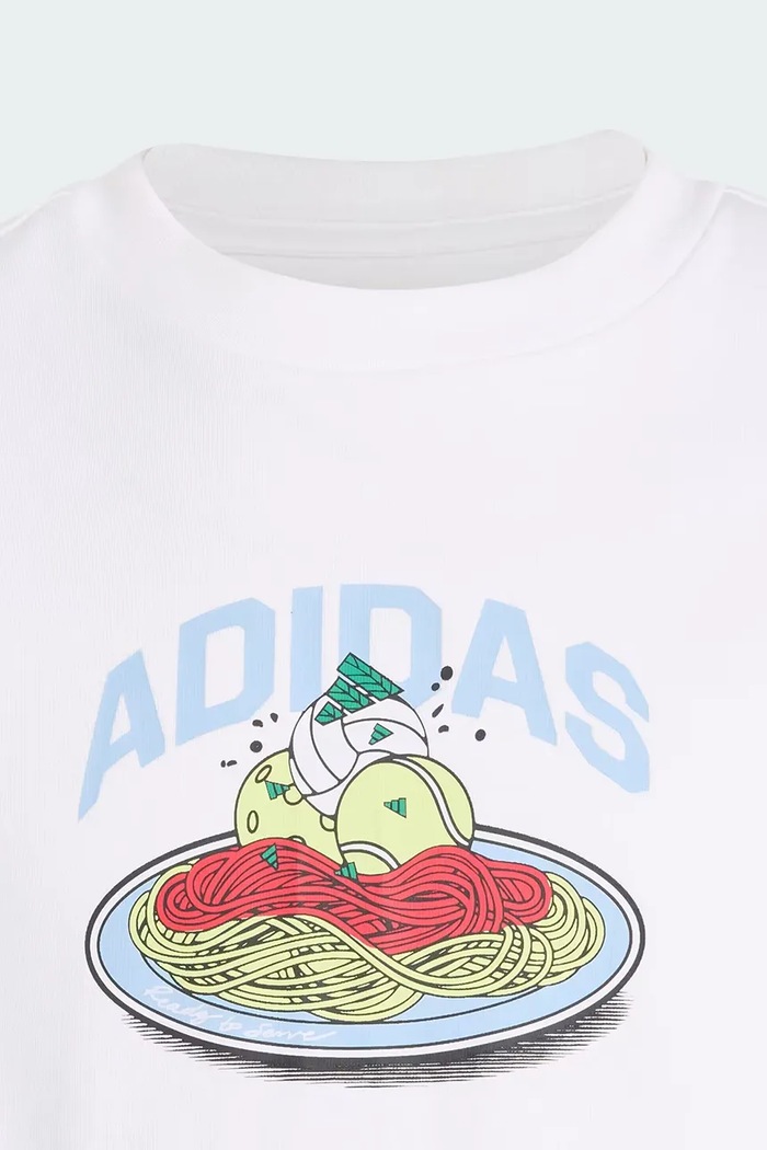 Chłopiec adidas T-shirt dziecięcy bawełniany KE1615 biały