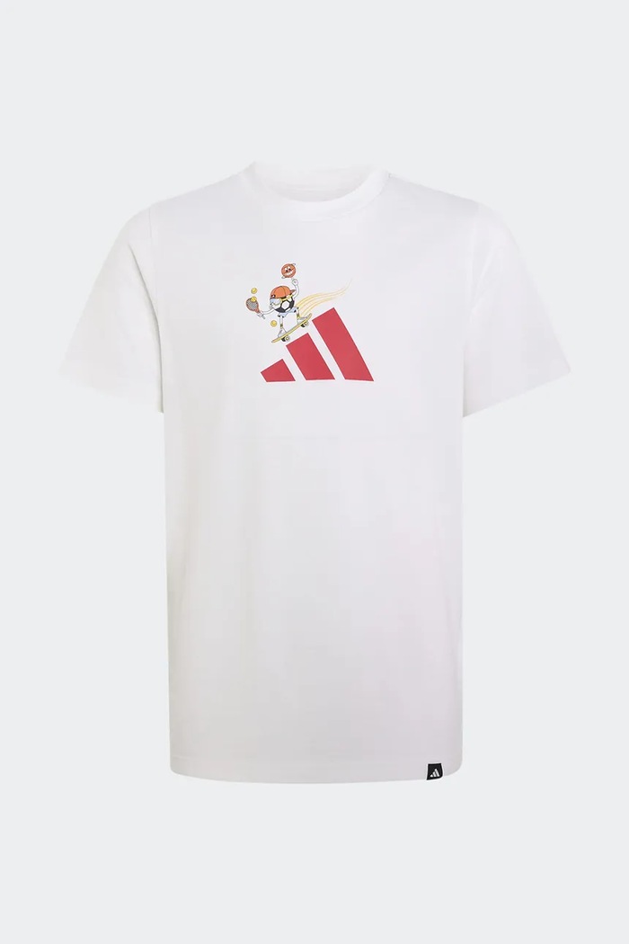 adidas T-shirt dziecięcy bawełniany biały KE1616