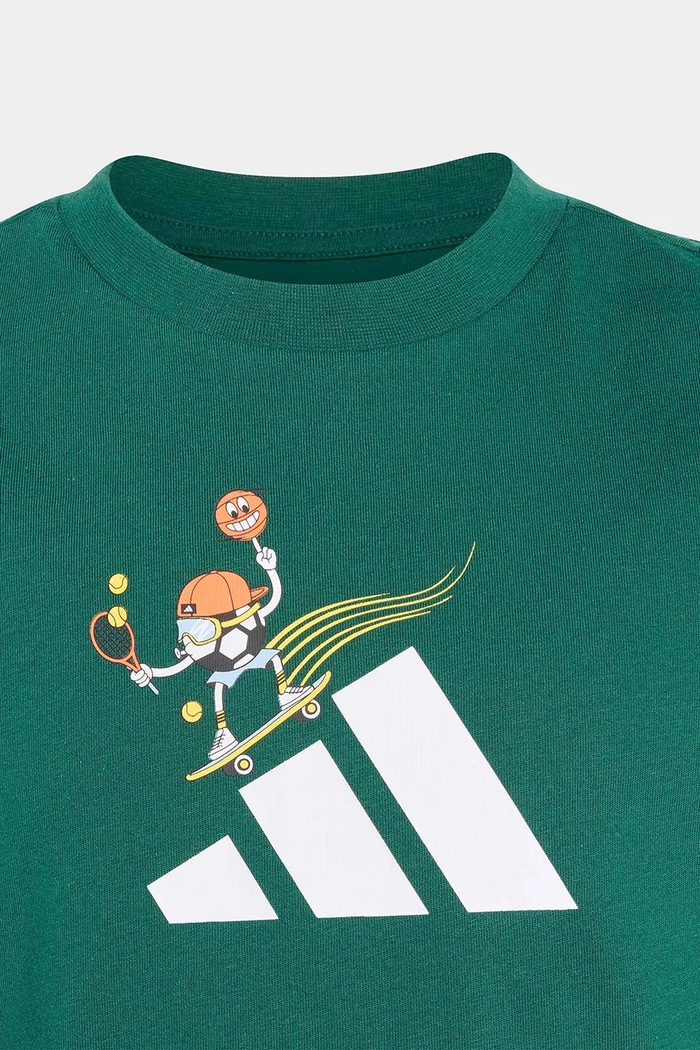 adidas tričko dětské bavlněné zelená KE1617