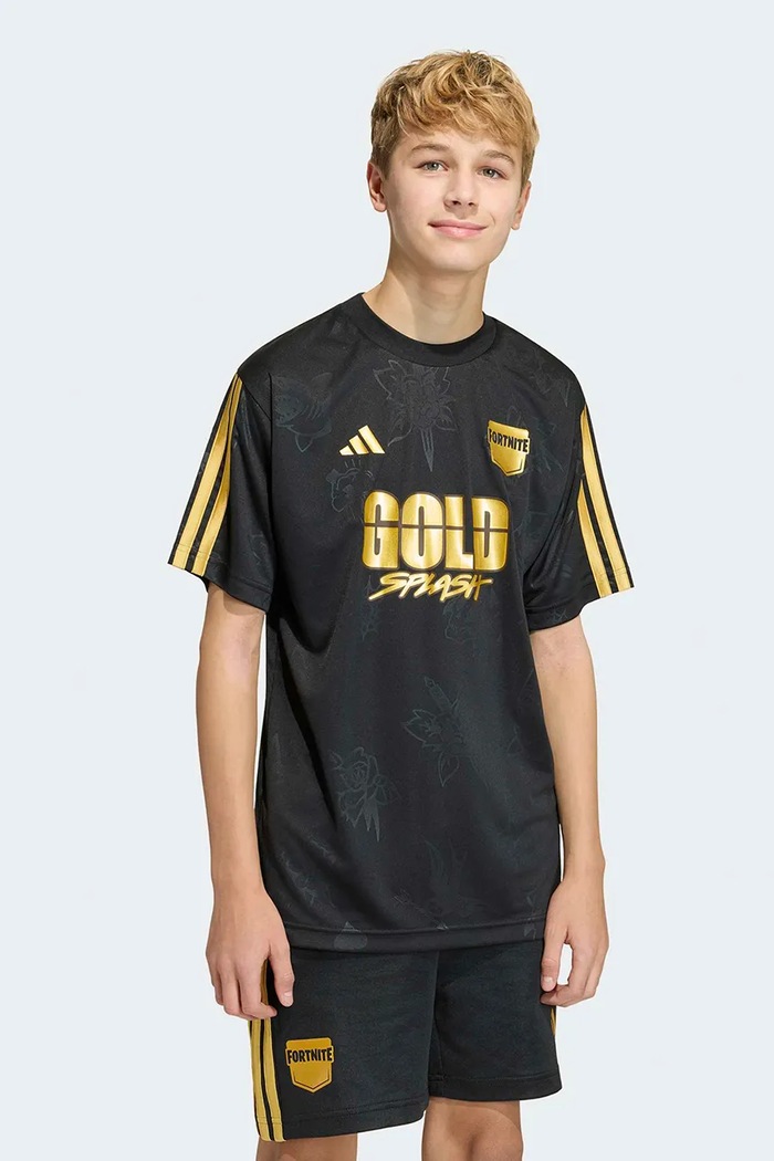 adidas футболка дитяча з бавовною FORTNITE чорний KG0864